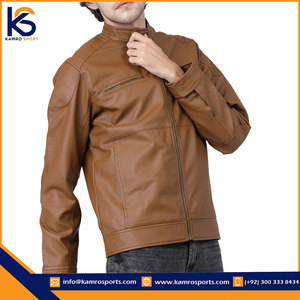 Chaqueta de cuero ligera para hombres Precio bajo Nueva chaqueta de cuero elegante hecha en Pakistán Precio bajo y MOQ bajo - Product Image 3