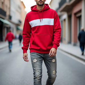 Déchiré 380gsm unisexe poids lourd en détresse broderie coupe et coudre fermeture éclair Vintage Patch hommes lavage à l'acide sweat à capuche zippé - Product Image 5