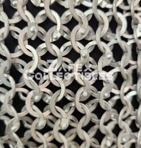 Chainmail hauberk 10มม. แบนยึดกับเครื่องซักผ้าชุดเกราะคอสเพลย์น้ำหนักเบาที่ดีที่สุดสำหรับงานเทศกาลยุคกลาง - Product Image 6