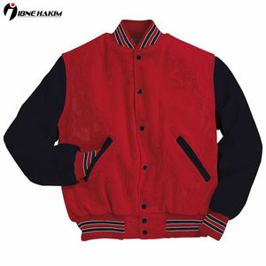 Chaqueta de béisbol Varsity Letterman de lana ligera personalizada para hombre al por mayor, chaqueta de invierno de lana de algodón con cuello levantado, revestimiento de satén para - Product Image 3
