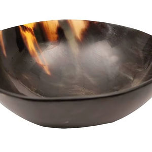 Cuenco de Color de cuerno Natura de gran calidad para utensilios de cocina, cuenco hondo hecho a mano con Color Natural pulido, venta de fiesta desechable - Product Image 1