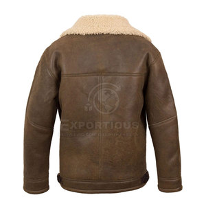 Breathable Top Selling Leather <b>Fur</b> <b>Jacket</b> <b>For</b> <b>Men</b> Casual Wear Leather Winter <b>Jacket</b> In Reasonable Price - Product Image 2