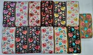 Custom Made Floral Embroidered <b>Laces</b> in an Assortment of Colors Ideal for Resale by Trim and <b>Ribbon</b> Store - Product Image 4