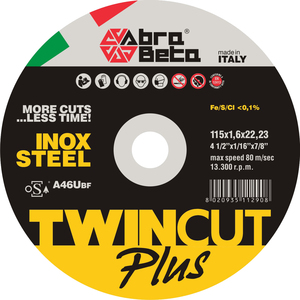 Disco Abrasivo Ferro Twin Cut Plus Diametro 115x1,0 - Product Image 2