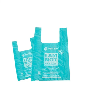 OXO logotipo personalizado PLA Biodegradable lado fuelle termosellado huecograbado impreso camisetas bolsas al por mayor tienda de comestibles Tote Vietnam para - Product Image 2