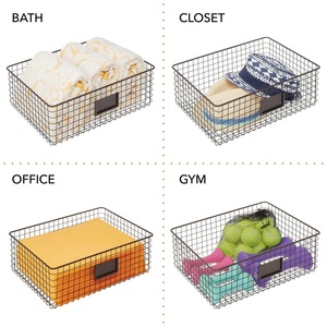 Stainless Steel Wire <b>Basket</b> Kitchen Storage Wholesale Picnic Metal Mesh <b>Basket</b> Brown Powder Coating Finished Handmade <b>Basket</b> - Product Image 4