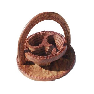 Panier à fruits secs en bois massif de meilleure qualité pour décoration d'intérieur pliante vaisselle de cuisine panier à fruits secs - Product Image 1