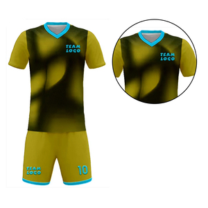 Nom de l'équipe imprimé numéro 100% Polyester France maillots de football hommes uniforme de sport à manches courtes - Product Image 4
