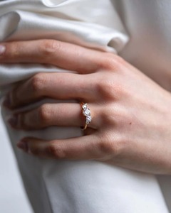 Elegante anillo de diamantes cultivados en laboratorio de 1.20 quilates, corte redondo, plata de ley 925, joyería de moda, proveedor confiable de venta al por mayor en línea - Product Image 2