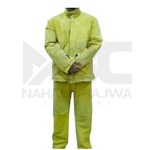 Vestes de soudage Offre Spéciale Vêtements de sécurité en cuir de vache fendu Combinaison de soudage résistante à la chaleur résistante aux flammes et combinaisons pour le corps. - Product Image 2