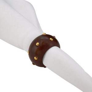 แหวนผ้าเช็ดปากไม้คลาสสิกทำมือ |   ที่ใส่ผ้าเช็ดปากไม้ฝังทองเหลือง |   ของตกแต่งโต๊ะในหลากหลายสีและแบบ - Product Image 3