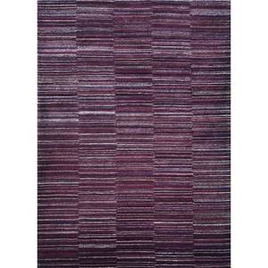 Alfombra de Lana y Viscosa Tufted a Mano de Gran Tamaño Acar Tra-14447, Diseño a Rayas Rosa y Morado para el Hogar o Pasillo, 4m de Ancho, 10mm, para Adolescentes - Product Image 1