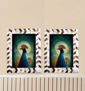 Tableros de MDF ecológicos, marco de fotos hecho a mano de madera y hueso para oficina, mesa, sala de estar, decoración del hogar, marco de fotos al mejor precio - Product Image 2