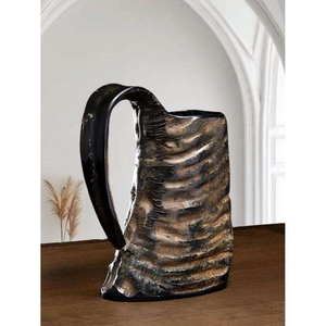 Tasses en céramique en véritable corne de viking, polies, légères, personnalisées, style vintage, écologiques, capacité de 400 ml, compatibles lave-vaisselle et micro-ondes - Product Image 2