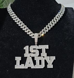 Custom Nameplate Necklace Cuban Chains Diamond Pendant Personalized Jewelry-Classic <b>Birthday</b> Gift <b>for</b> <b>Her</b> Featuring Custom - Product Image 1