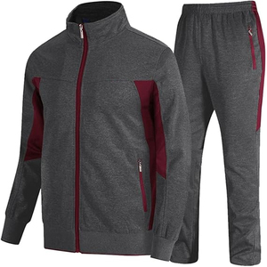 Trajes de chándal para hombre de color sólido, chándal personalizado con logotipo, conjuntos de Jogger de dos piezas, chándal de lana para hombre, traje de entrenamiento de algodón pesado 100% - Product Image 1