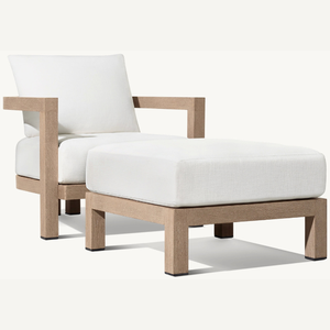 Eco-friendly teak wood ottoman <b>sofa</b> with soft and smooth cushions for comfortable indoor use - Product Image 3