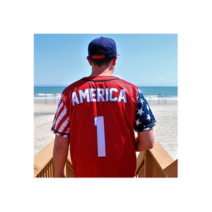 Maillots de softball brodés personnalisés pour hommes avec des uniformes de style baseball cousus par sublimation - Product Image 2