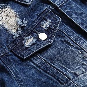 Chaqueta Vaquera Vintage para Hombre, Estilo Otoño-Invierno, Deslavada al Ácido, Venta al por Mayor, Alta Calidad, Moda Urbana, Cortavientos, Transpirable, Secado Rápido - Product Image 4