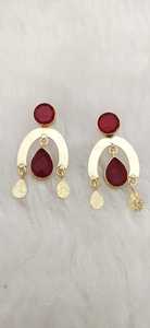 Boucles d'oreilles en laiton lourd de style punk fait à la main ensemble imitation rhodium placage femmes design personnalisable produit en vrac de mode - Product Image 4