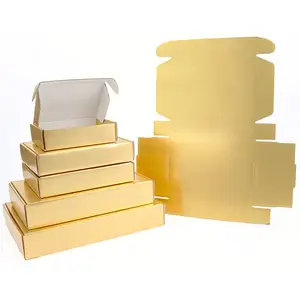 Caja de regalo de cartón de embalaje dorado, caja de jabón, cartón corrugado de 3 capas, admite la impresión de logotipo personalizado - Product Image 1