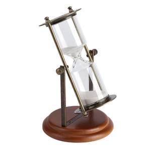 <b>Gold</b> Metal Modern Handmade Eco-Friendly Hourglass Timer Perfect for Statement <b>Desk</b> Accessories Enhancing Home Office Study Rooms - Product Image 4