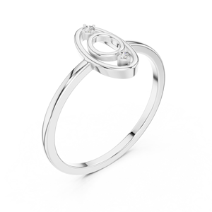 18K Diamond <b>Infinity</b> Ring in Silver for Women Love Gift - Product Image 4