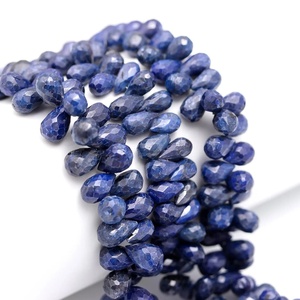 Lapis Lazuli perles à facettes larme naturel Lapis Lazuli gouttes Briolette perle pour bijoux collier pendentif boucles d'oreilles fabrication - Product Image 4