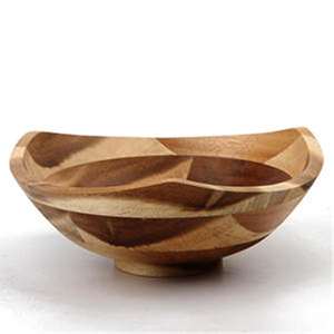 Cuenco de madera hecho a mano, cuenco de madera de acacia, plato de ensaladera más vendido, tamaño personalizado, hecho en La India - Product Image 4
