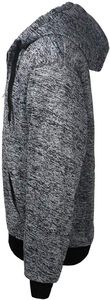 Sweat-shirt à capuche zippé pour homme, en polaire polyester/coton, coupe classique, écologique, brodé, hiver 2024 - Product Image 3