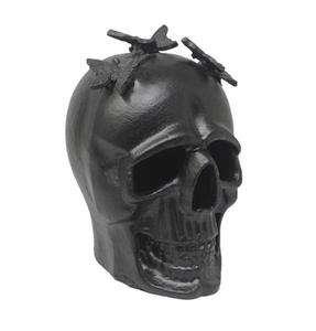 <b>Halloween</b> Gothic Skull <b>Decorations</b> Eco-Friendly Metal Embossed Floral Skull Statue Spooky Horror Home Decor for Tabletop. - Product Image 3