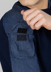 Hommes 100% coton Boxy surdimensionné chemise broderie goutte épaule col arrondi luxe été en plein air Fitness vêtements tricotés - Product Image 6