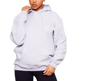 Jersey informal de manga larga para mujer con capucha elegante con bolsillo frontal tejido nuevas camisetas de moda para mujer OEM - Product Image 1