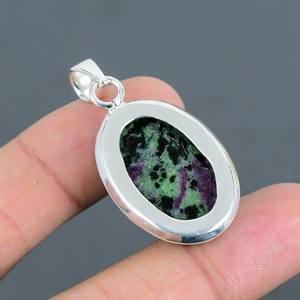 Meilleure vente 925 argent Sterling Designer pendentif rubis naturel Zoisite Cabochon solide en gros bijoux fournitures pour les femmes - Product Image 2