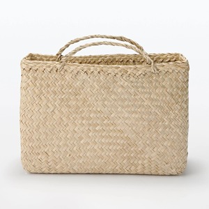 Seagrass Herringbone <b>Basket</b> with Handle Handmade <b>Storage</b> <b>Basket</b> Wholesale eco-friendly Made in Viet Nam - Product Image 2