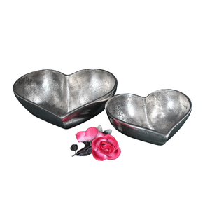 Vente chaude Double Tone Salade Fruits Chocolat Noix Servir Plat En Métal Bol Moderne Tous Les Jours Cuisine Fête De Mariage Assiette Décorative - Product Image 6