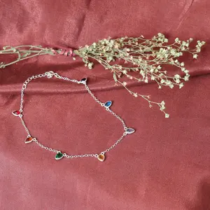 สร้อยข้อเท้าประดับพลอยหลากสีสำหรับผู้หญิง-เครื่องประดับงานปาร์ตี้สไตล์โบฮีเมียนฤดูร้อน - Product Image 1