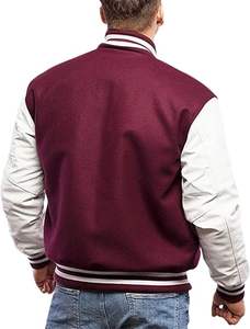 Chaqueta universitaria personalizada con mangas de cuero, chaquetas universitarias personalizadas, logotipo personalizado, etiquetas impresas, chaqueta para mujeres y hombres de alta calidad - Product Image 3