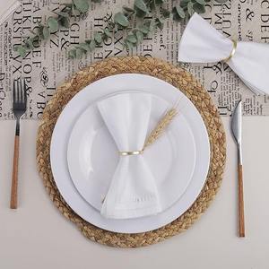 Anneaux porte-serviettes en laiton et résine noirs pour la décoration de table à la maison, à l'hôtel, au restaurant, anneaux porte-serviettes à fleurs - Product Image 2