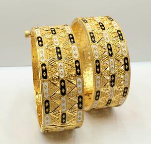 Wholesale High Quality 24K Gold Plated Stainless Steel Fashion <b>Bracelets</b> Bangles Stylish 24K Gold Plated Stainless Steel Jewelry - Product Image 1
