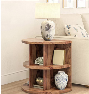 Taburete Otomano de Madera Maciza con Acabado en Teca, Mueble de Almacenamiento Moderno y Ecológico con Tapicería de Tela para Sala de Estar, Dormitorio o Entrada - Product Image 1