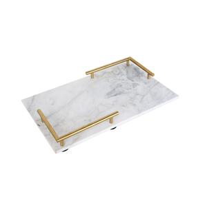 Plateau en métal galvanisé glamour pour bar plateau de nourriture décoré pour servir de la nourriture et des boissons pour les centres de table de décoration de maison et de mariage - Product Image 6