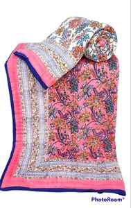 Couette de reine 100% coton faite à la main respirante légère imprimée de style traditionnel simple et fabriquée à la main - Product Image 2