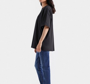 Camiseta con hombros caídos para mujer, la más vendida, ropa deportiva informal holgada con mangas cortas estampadas para el verano, novedad - Product Image 3