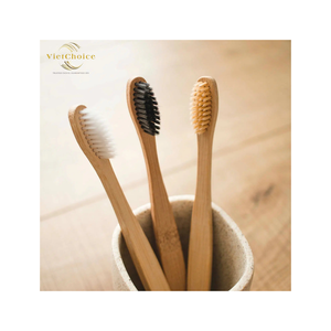 Brosse à dents en bambou VietChoice 100% biodégradable, écologique, à poils souples, manche naturel, vente en gros, OEM, ODM, soins bucco-dentaires - Product Image 6