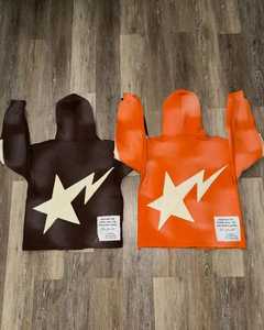 Nuevo DISEÑO DE chándales para hombre, parche desgastado personalizado, conjunto de Sudadera con capucha lavada con ácido bordado, sudor apilado acampanado, estampado transpirable - Product Image 3