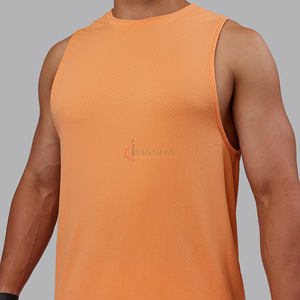 Camiseta sin mangas Respetuoso del medio ambiente Tela de bambú Gimnasio Chaleco Casual Tallas grandes Entrenamiento Fitness Wear Fabricante - Product Image 4