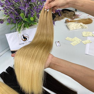 Meilleure vente de fournisseur de cheveux vietnamiens nouvelle trame de cheveux humains doux Double trame couleur chaude paquet personnalisable poids Afro Wave - Product Image 4