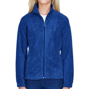 เสื้อแจ็คเก็ตขนแกะแบบซิปเต็มตัวสำหรับผู้หญิง สีน้ำเงินรอยัล กันน้ำ ใส่ได้สองด้าน หนา เหมาะสำหรับฤดูหนาว พร้อมลายปัก - Product Image 1