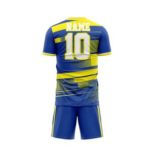 Conjunto de uniforme de fútbol con estampado de sublimación de diseño personalizado, 100% poliéster, tela transpirable incluida, calcetines superiores, bolsas para invierno - Product Image 4